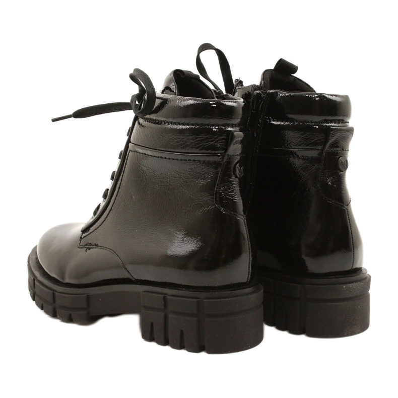 Botas femininas Caprice 9-25252-27 017 laca preta preto 3