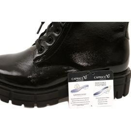 Botas femininas Caprice 9-25252-27 017 laca preta preto 6