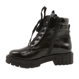 Botas femininas Caprice 9-25252-27 017 laca preta preto 1