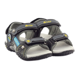American Club Sandálias de velcro com um encaixe de couro americano 1618 ['amarelo, 'cinza', 'preto'] cinza 4