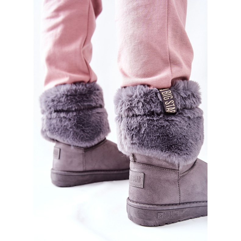 Botas de neve femininas Big Star II274128 cinza 1