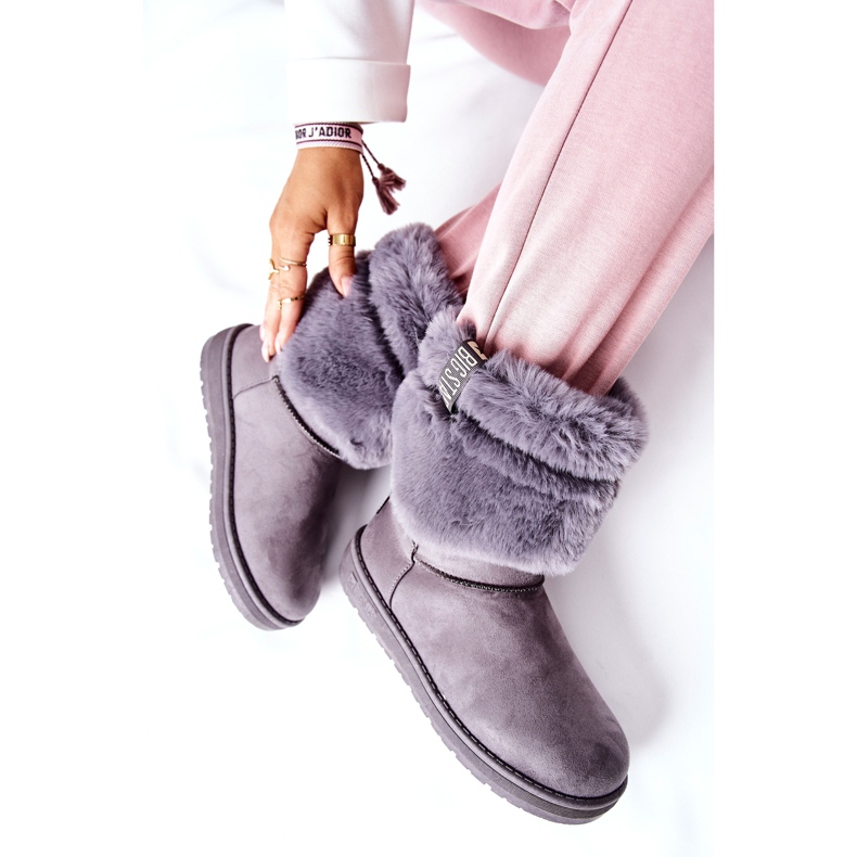 Botas de neve femininas Big Star II274128 cinza 2