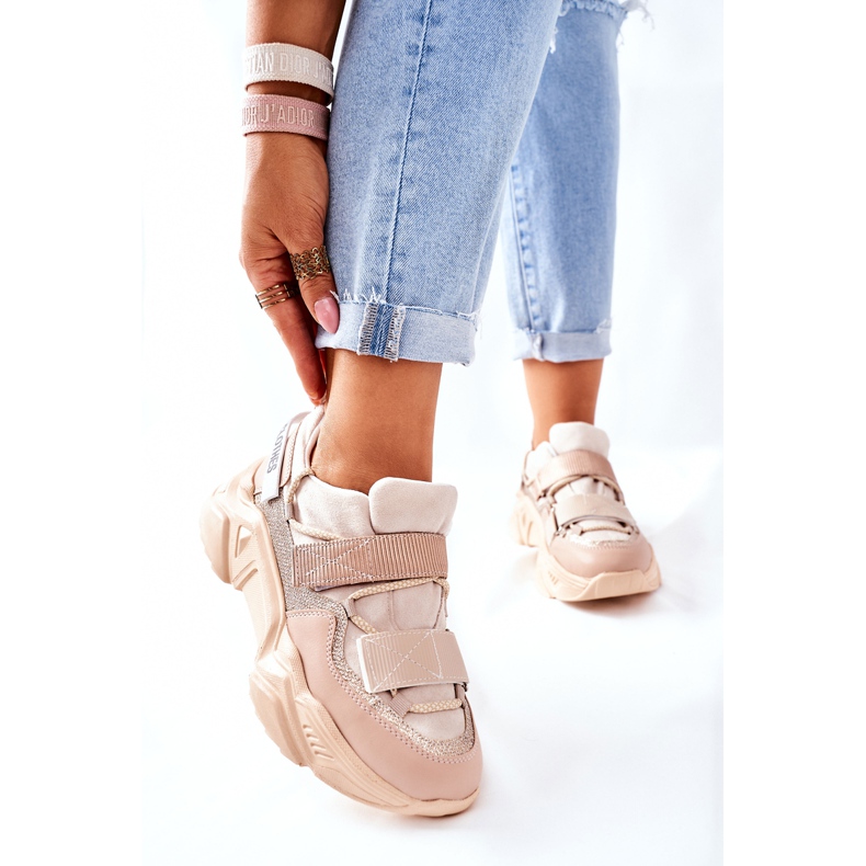 NAVY DOT Calçado desportivo feminino Ténis Bege Katerini 1