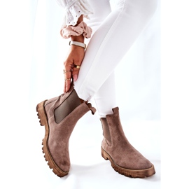 Botas de couro Botas Jodhpur Nicole Brown Brace castanho 2