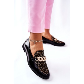 Brogues Maciejka Feminino Mocassins Envernizados Pretos 4099B-01 / 00-1 2