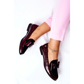 Brogues Maciejka Feminino Mocassins Lacados Marbled Burgundy 04099-33 / 00-1 vermelho 1