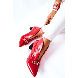 Botas de couro em um post Maciejka Red 05262-08 vermelho 1 Botas de couro em um post Maciejka Red 05262-08 vermelho 1