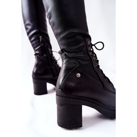 Botas amarradas femininas Maciejka Pretas 04782-01 preto 2