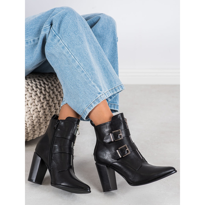 Botas elegantes em Spitz VINCEZA preto 1