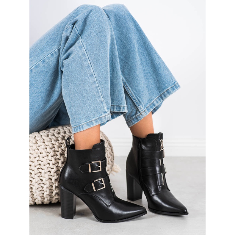 Botas elegantes em Spitz VINCEZA preto 2