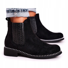 Botas femininas Botas Jodhpur camurça preta Meagan preto 5