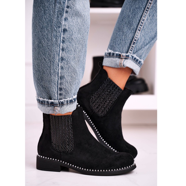 Botas femininas Botas Jodhpur camurça preta Meagan preto 2