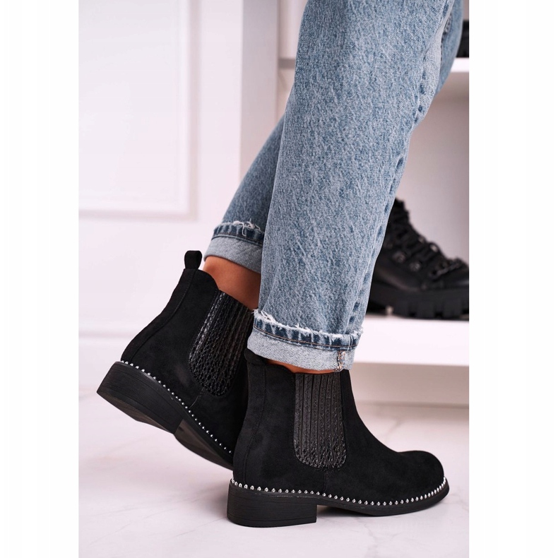 Botas femininas Botas Jodhpur camurça preta Meagan preto 3