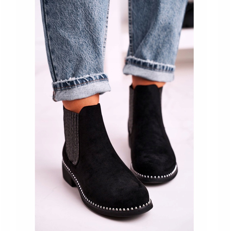Botas femininas Botas Jodhpur camurça preta Meagan preto 4