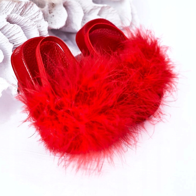 FR1 Chinelos infantis de borracha com pele vermelha skylar vermelho 3