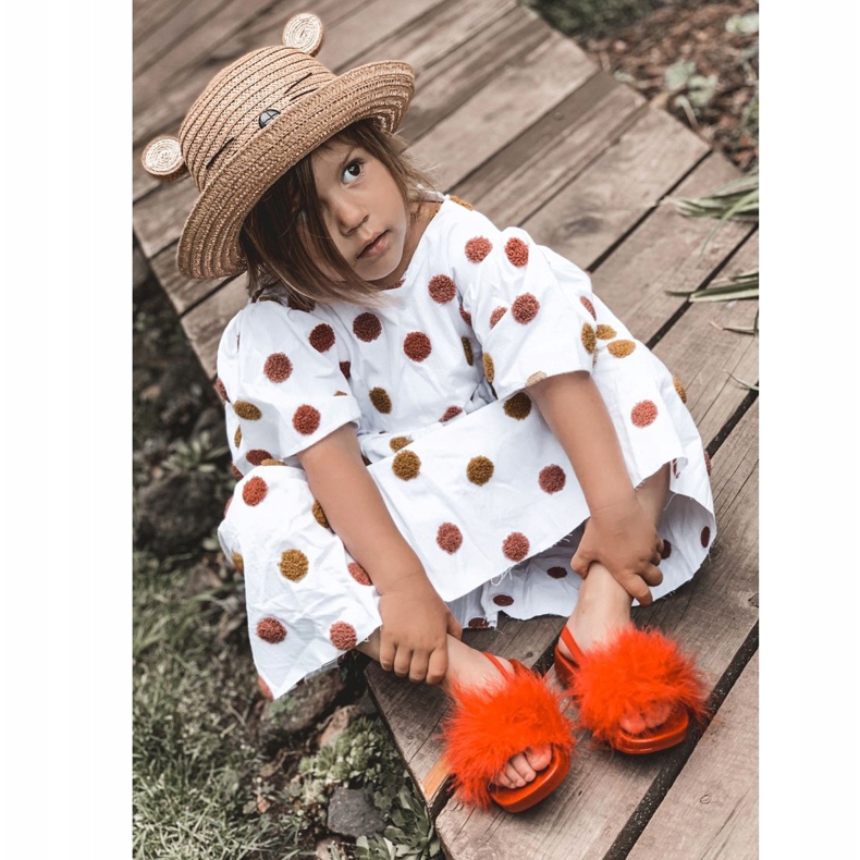 FR1 Chinelos infantis de borracha com pele vermelha skylar vermelho 4