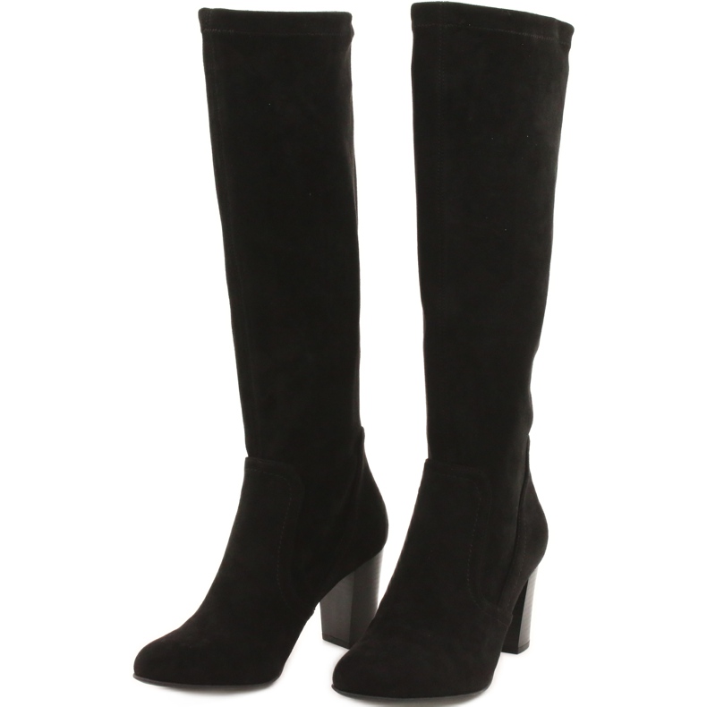 Botas femininas negras com camurça Caprice 25502-27 044 preto 2