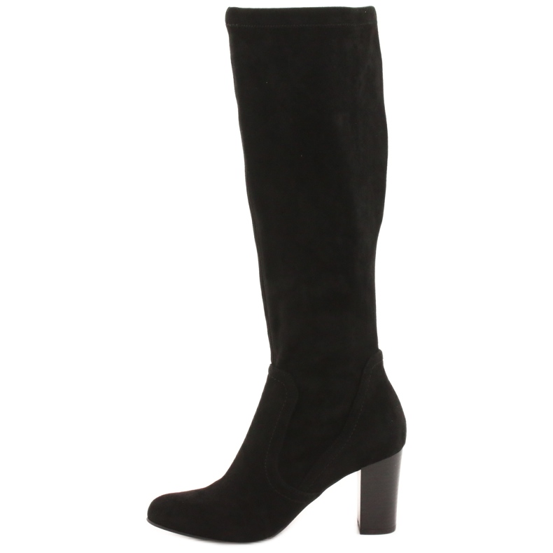 Botas femininas negras com camurça Caprice 25502-27 044 preto 1
