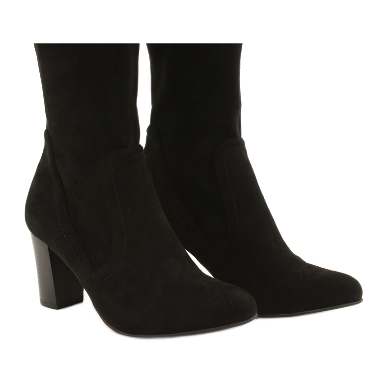Botas femininas negras com camurça Caprice 25502-27 044 preto 5