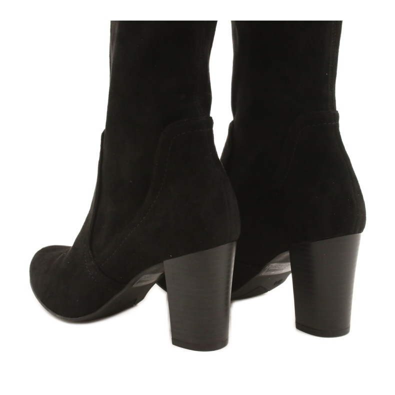 Botas femininas negras com camurça Caprice 25502-27 044 preto 4
