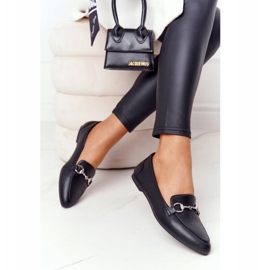 Mocassins femininos Sergio Leone MK711 pretos 1