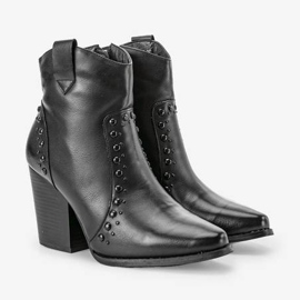 Botas pretas de tornozelo no poste Mero preto 1