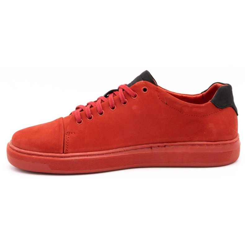 Polbut Sapatos de couro masculino 2109 vermelho 1