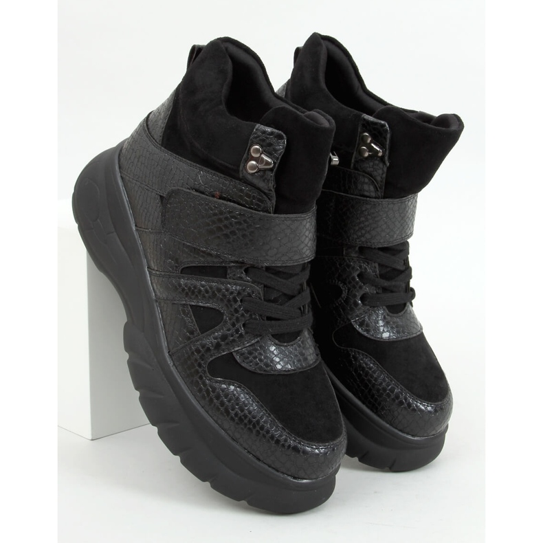 Sapatos de sola alta KL-771 Preto 1