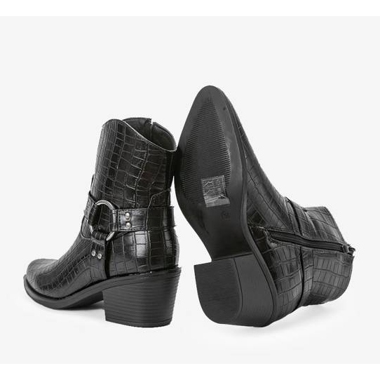 Botas de cowboy pretas com padrão de crocodilo Lav preto 1 Botas de cowboy pretas com padrão de crocodilo Lav preto 1