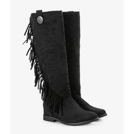 Botas pretas em calcanhar Hally escondido preto 1