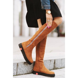 Botas de camelo rasteira decorada Liana marrom 1