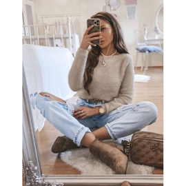 Botins Khaki Ana em um poste bege castanho cáqui 2