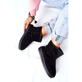 Botas femininas de couro para neve Big Star II274440 pretas preto 1