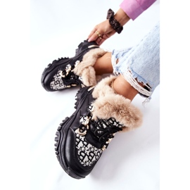 Calçados esportivos femininos com isolamento térmico batimentos cardíacos pretos 2