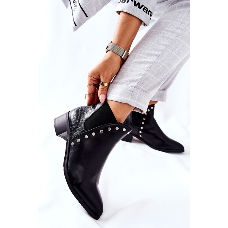 PG1 Botas Femininas Botas Jodhpur Preto Barretos 1