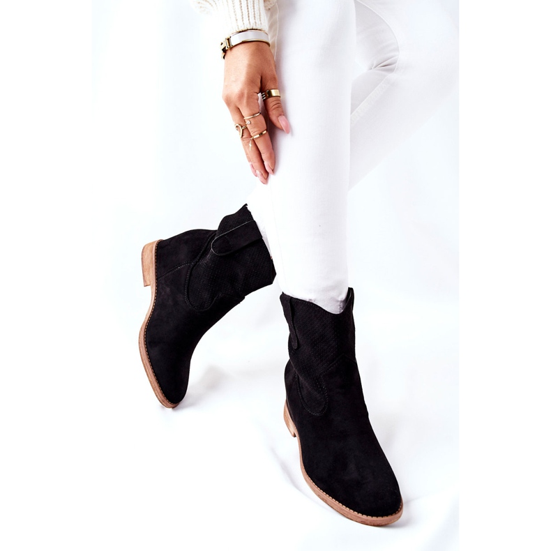 PG1 Botas pretas de camurça Polon preto 2