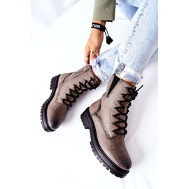 Trabalhadores de botas aquecidos Sergio Leone Gray TR756 cinza 1