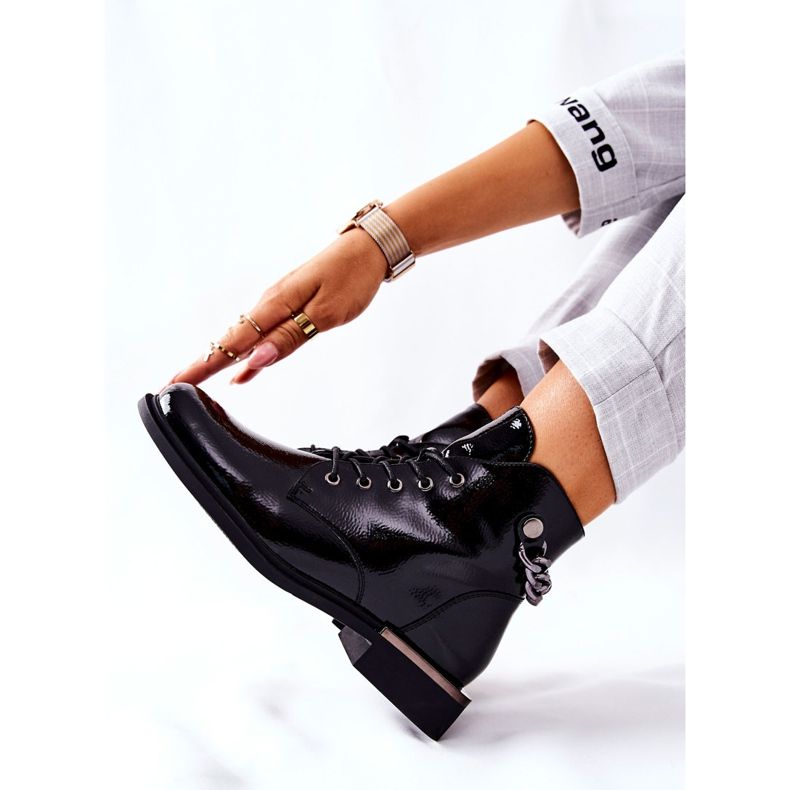 Botas Aquecidas Lacadas Sergio Leone Preto BT405 2