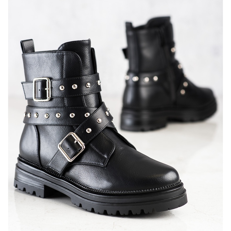 Bestelle Botas de trabalho com strass preto 1 Bestelle Botas de trabalho com strass preto 1
