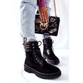 PG1 Botas femininas camurça preta Deliopis preto 2