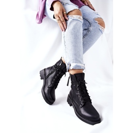 Botas de trabalho altas pretas Maisa com zíper preto 2