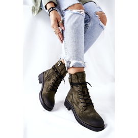 PE1 Botas de trabalho altas com zíper verde Maisa 2