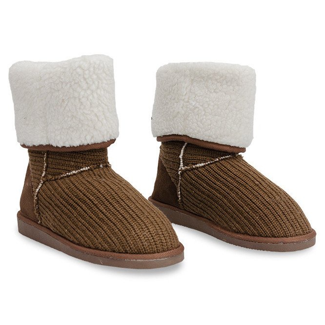 Botas esquimó quentes 7715 Camel castanho 2