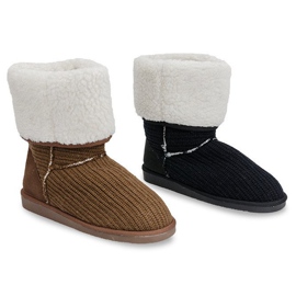 Botas esquimó quentes 7715 Camel castanho 1