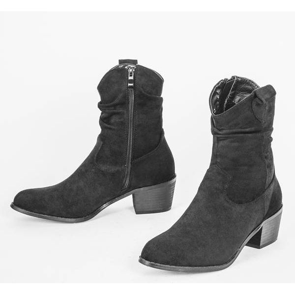 Botas de cowboy pretas de Devi preto 1 Botas de cowboy pretas de Devi preto 1