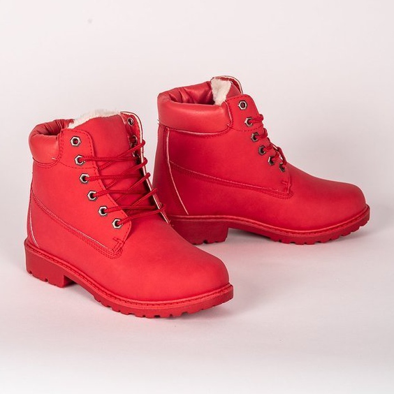 Botas vermelhas de caminhada de junho vermelho 1 Botas vermelhas de caminhada de junho vermelho 1