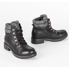 Sacos pretos com inserção de tecido Ally 1