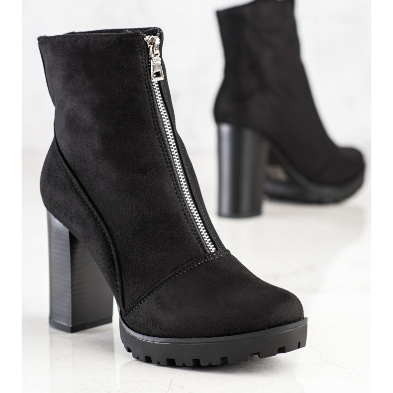 Cm Paris Botas de camurça elegantes preto 2
