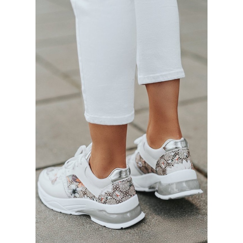 Calçados esportivos femininos brancos da Tia multicolorido 2