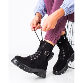 SHELOVET Botas de trabalho em camurça com bolso preto 1